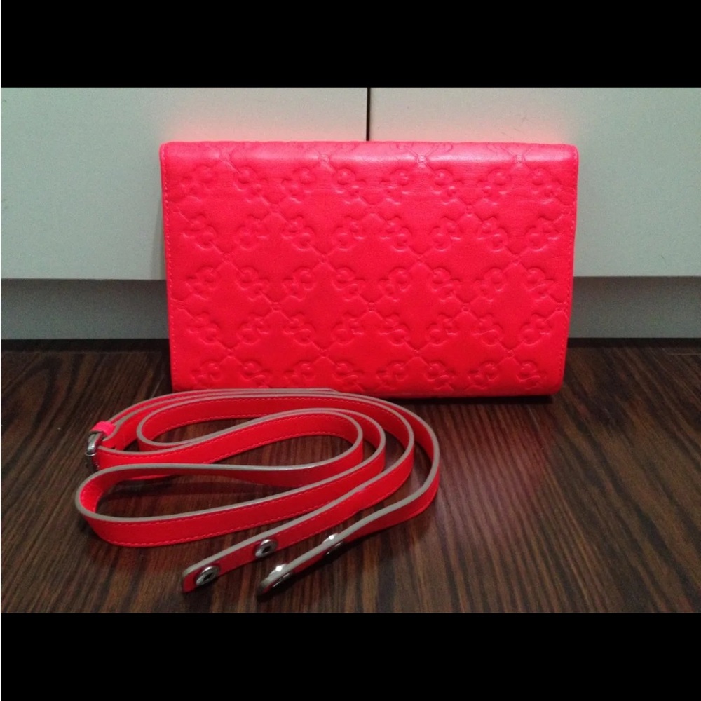TOUS Bright Pink Clutch/ Cross Body Handbag - Picture 6 of 6